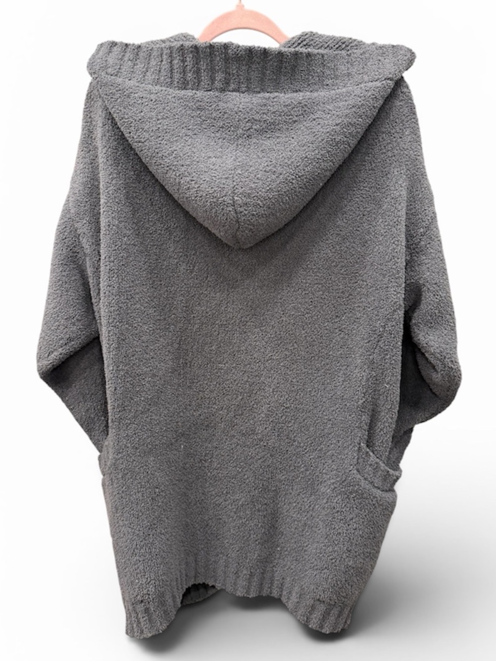 UGG Franca Hooded Travel Cardigan Gray Plush Cozy Oversized Sweater M/L NWOT - Picture 2 of 3